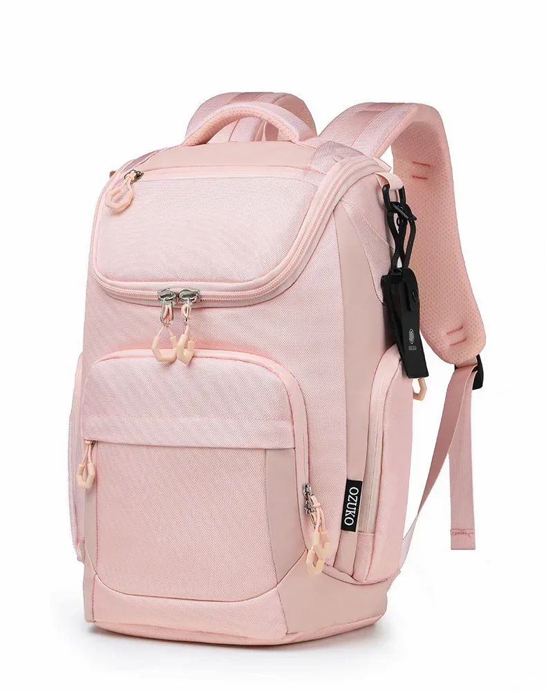 ozuko-sac à dos multifonction pour hommes, grande capacité, étanche, pour ordinateur portable de 15.6 pouces, pour voyage en plein air