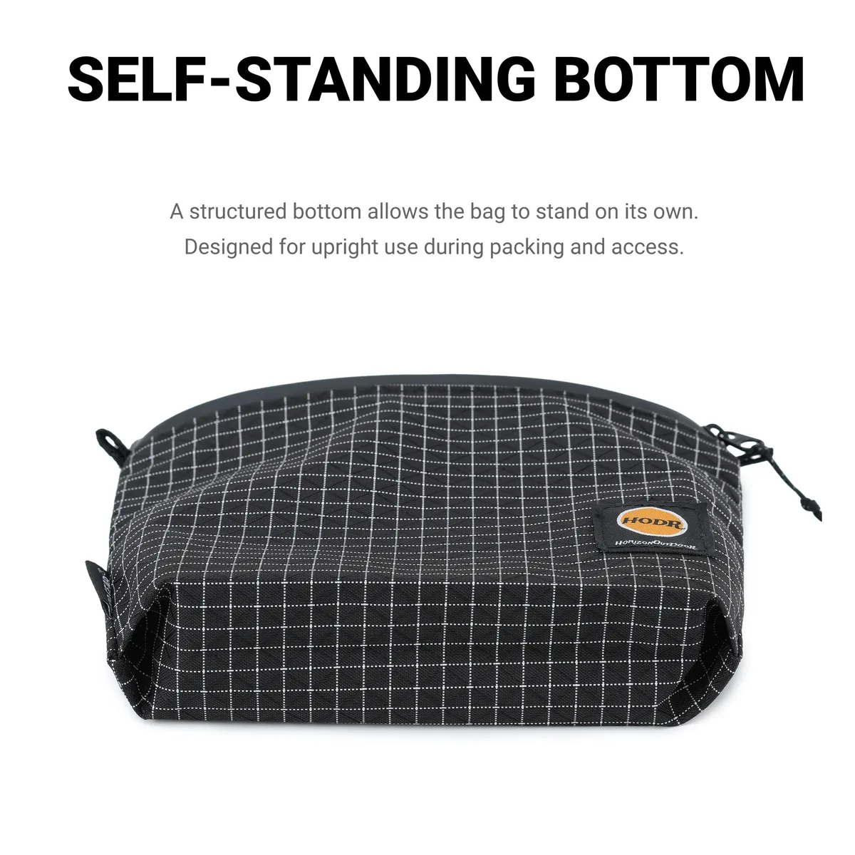 [hodrgear] sac de rangement autoportant ultraléger en gripstop uhmwpe 210d, 18g, organiseur de voyage pour trousse de premiers secours et passeport