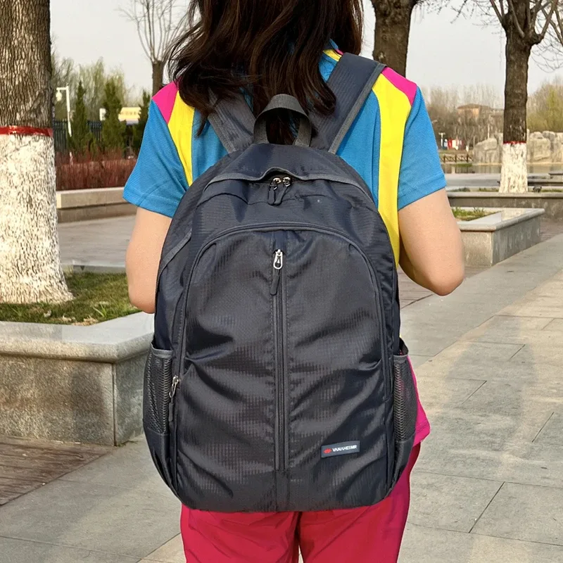 sac à dos d'extérieur pliable, bretelles réglables pour l'extérieur, la randonnée, la course et les courts voyages, adapté aux femmes, équipement de randonnée