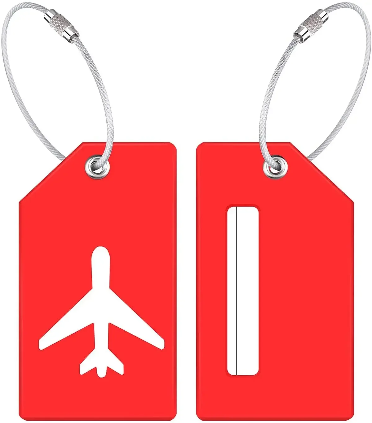 étiquettes de bagage d'avion en silicone pour hommes et femmes, porte-adresse d'identité de valise, étiquette de bagage mignonne, accessoires de voyage, étiquette de sacs, haute qualité