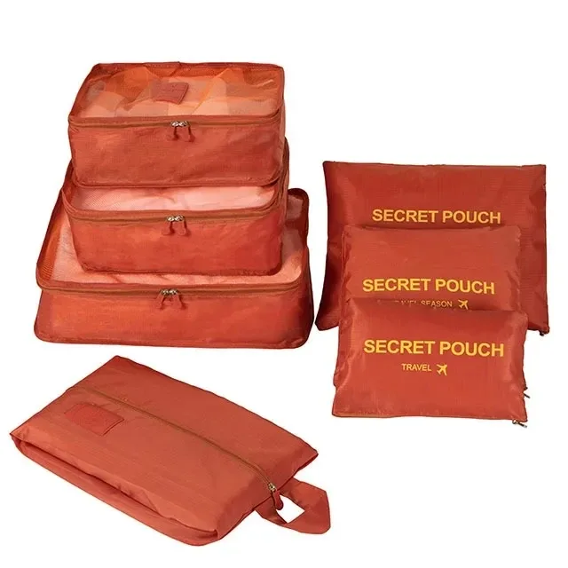 ensemble de 6/7 pièces, sac de rangement de voyage, grande capacité, bagages, vêtements, tri, organisateur, valise, pochette, étui, chaussures, emballage, sac cube