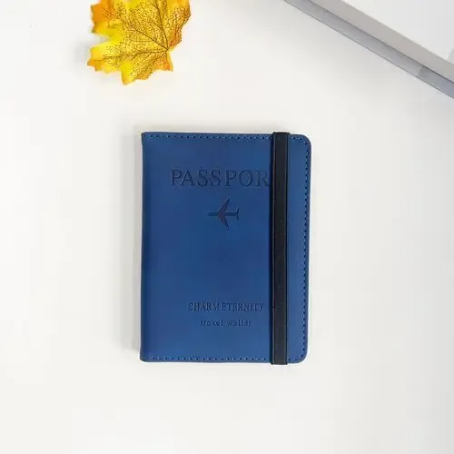 housse de protection portable pour passeport, pochette de rangement multifonctionnelle pour cartes d'identité et bancaires, étui portefeuille en cuir pu, accessoires de voyage