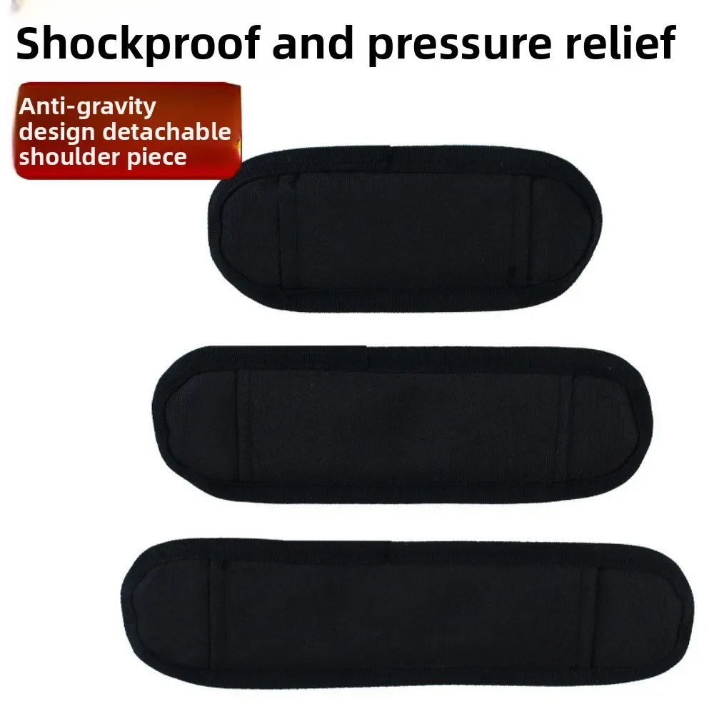 Nouvelle Bandoulière Amovible Respirante avec Coussin de Décompression Noir pour Sac à Dos, Antidérapante pour Extérieur
