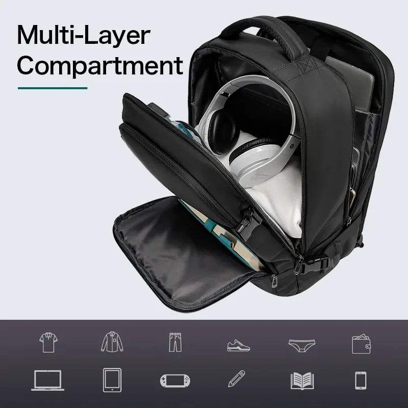 bange nouveau design grande capacité usb rechargeable voyage sacs à dos hommes 15.6 pouces sac à dos pour ordinateur portable étanche sac extérieur pour homme