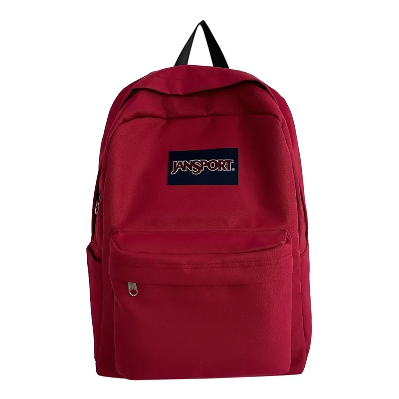 nouveau sac à dos grande capacité unisexe, couleur unie simple, pour le campus et les voyages, haute valeur esthétique, sac à dos à double bretelle pour hommes et femmes