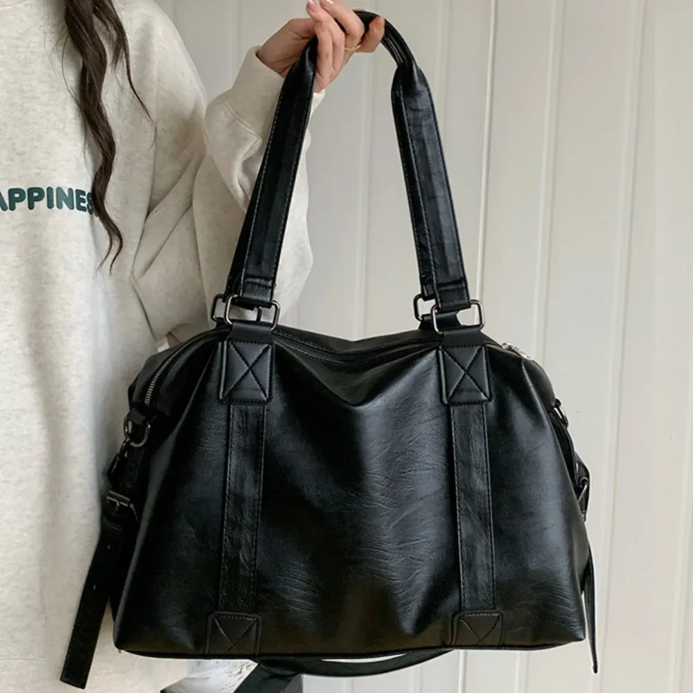 sac de voyage étanche à fermeture éclair, grande capacité, sac de sport en nylon, sac à bandoulière simple et décontracté pour garçons