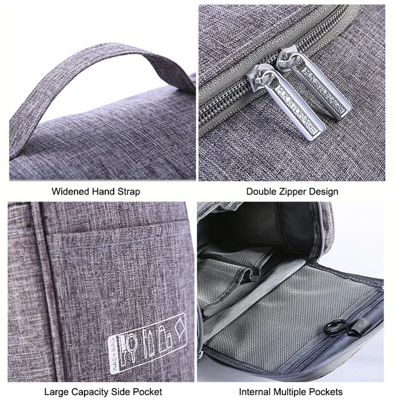 sac à cosmétiques étanche à crochet pour femmes, organisateur de voyage, trousse de maquillage pour hommes, trousse de maquillage, pochette de toilette de salle de bain, nécessaire de lavage