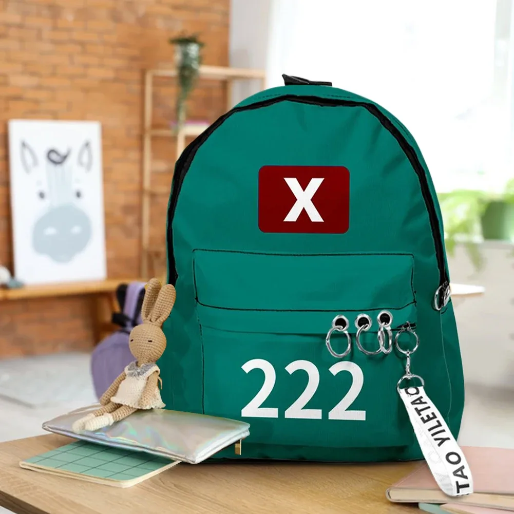 sac à dos cosplay game season2 coréen, sacs à bandoulière unisexes imprimés solides, sacs à main d'école de grande capacité pour étudiants