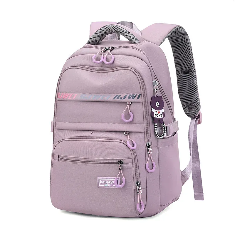 fille école sac à dos jeunesse grande capacité sacs à dos en nylon cartable sac à dos multi poches sac à dos décontracté sac de voyage