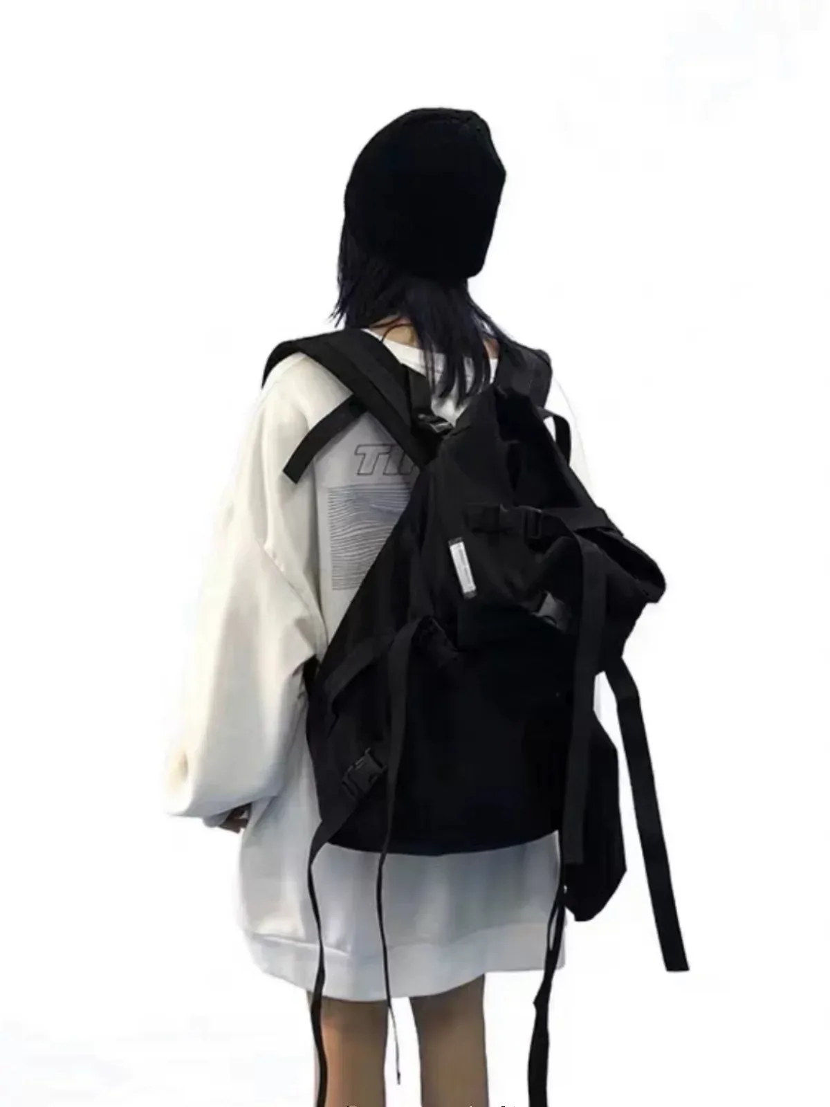 2025 extérieur multifonction Punk Hip Hop sac d'école hommes femmes tactique Techwear Style Camping voyage Sport moto sac à dos