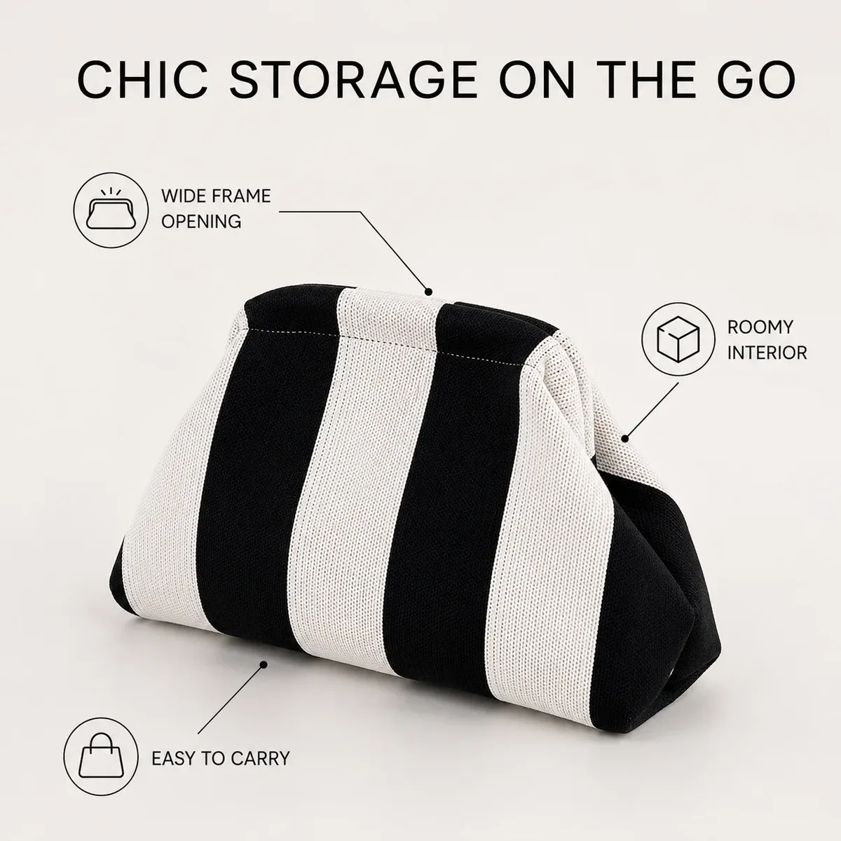 pochette de rangement pour maquillage, sac à cosmétiques géométrique rayé, sac de toilette léger et portable pour voyage, sac à main pour femmes, sacs organisateurs