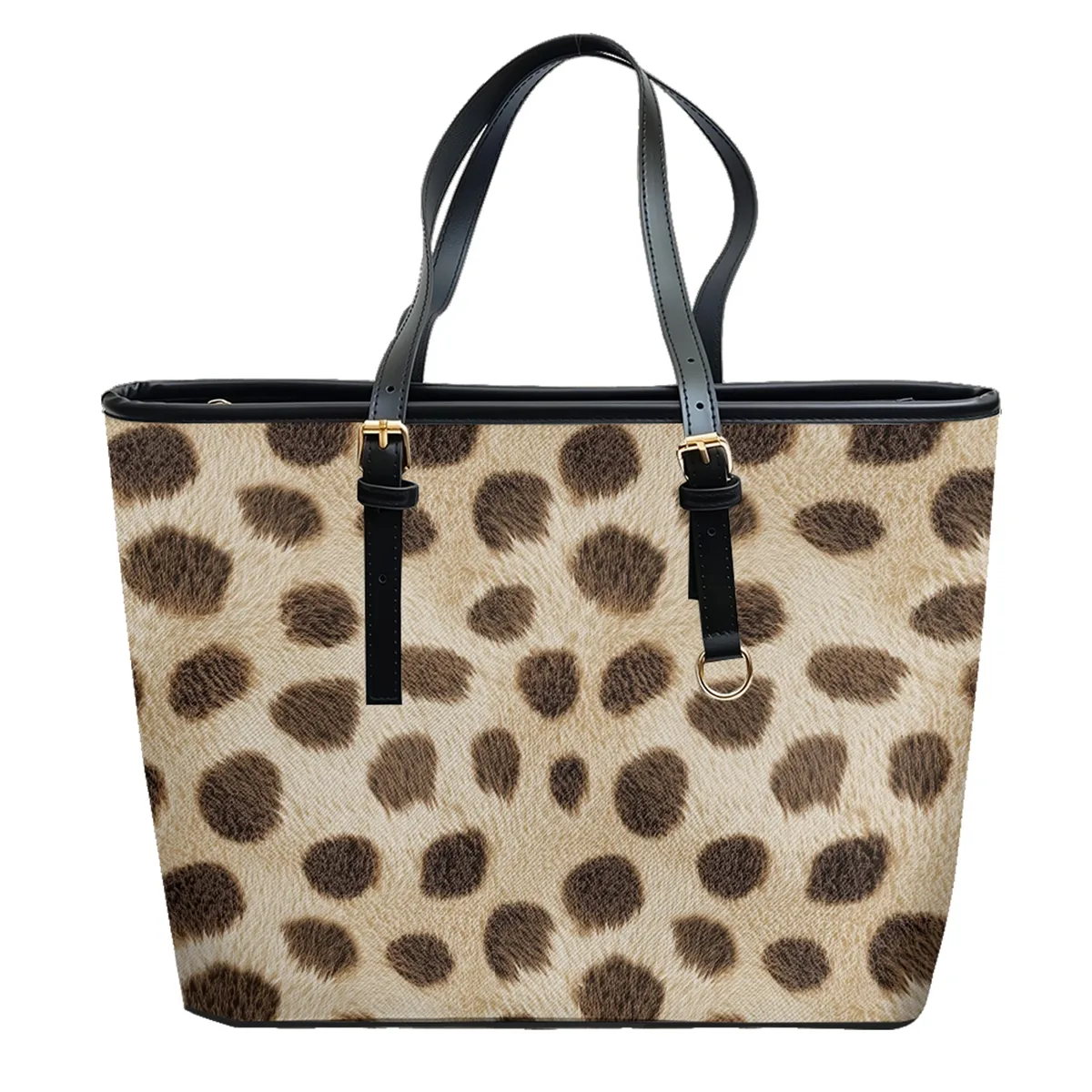 animal urbain imprimé léopard oxford pvc cuir grand cartable sacs à main sac à bandoulière léger voyage fourre-tout travail week-end sac à main