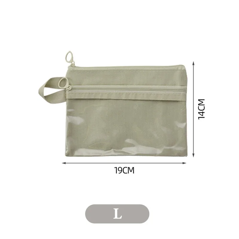 sac de rangement transparent simple, portable de voyage, étanche, double couche, pochette de toilette à fermeture éclair, câble de données, carte de bijoux, maquillage