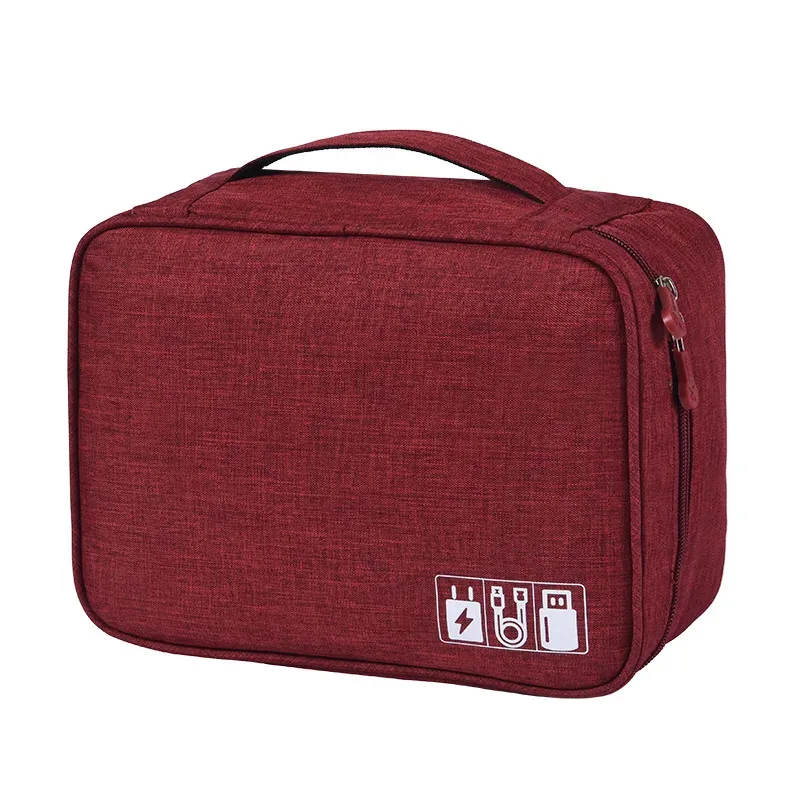 nouveau sac de rangement de voyage organisateurs de rangement de câbles pochette étui de transport portable étanche double couches sacs de rangement pour cordon de câble