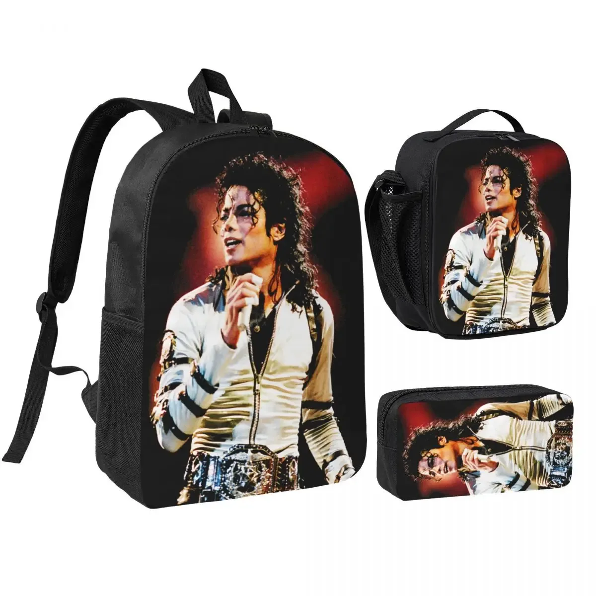 sac à dos 3 pièces/ensemble 261 mj dangerous tour pour étudiant, sac à bandoulière, sac à déjeuner, trousse à crayons