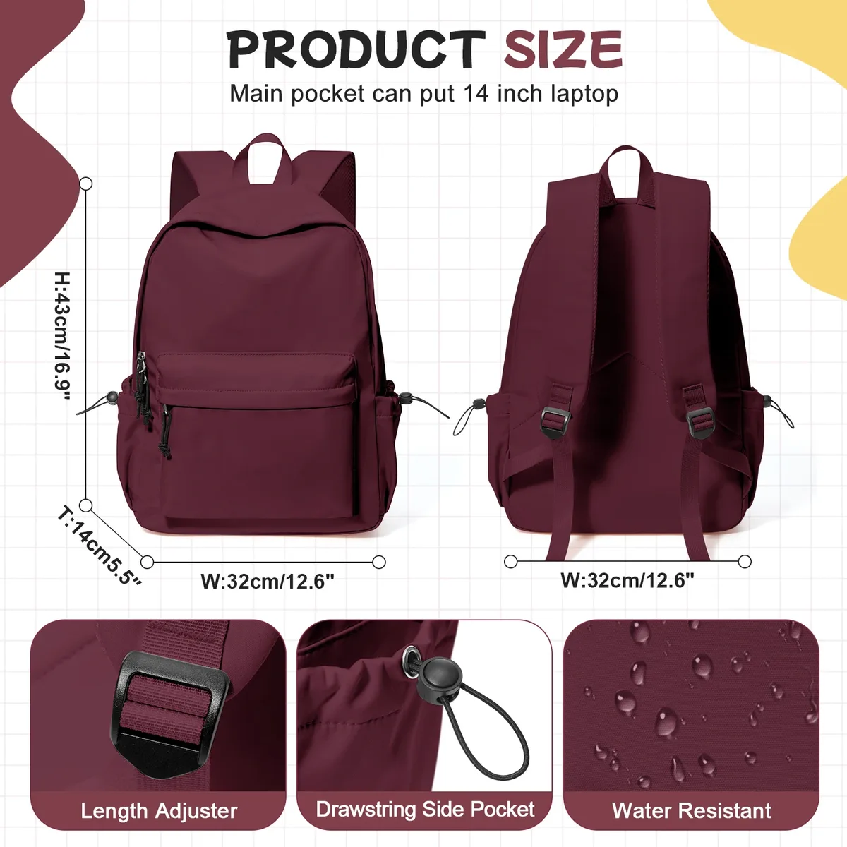 sac à dos d'école pour adolescents, filles et garçons, sac à dos pour femmes, sac de lycée, sac à dos de voyage pour ordinateur portable, sac à dos de travail décontracté