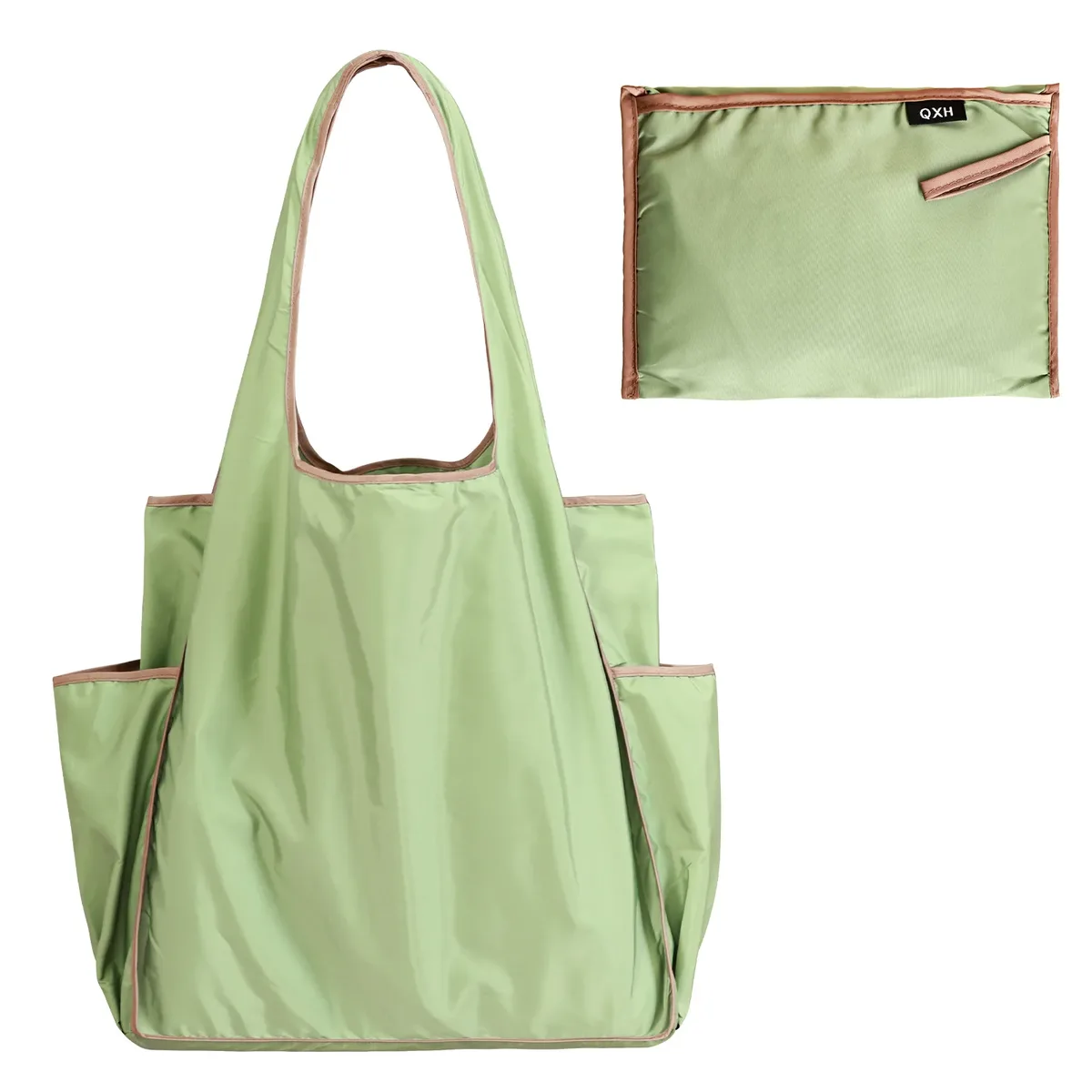 sac de courses portable écologique, sac de rangement de grande capacité, sac à bandoulière étanche, sac de courses pliable pour la plage