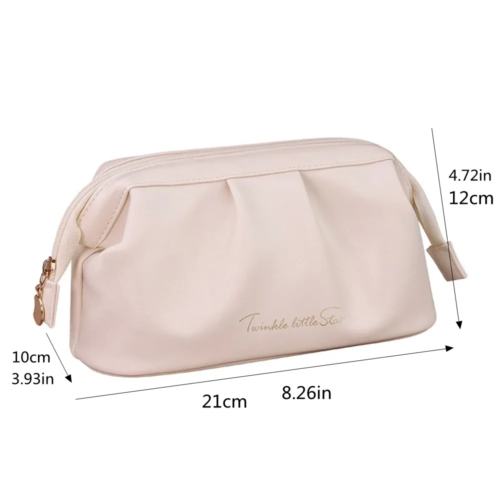sac de maquillage étanche en pu, sac à main de grande capacité, sac à fouet avancé, sac de voyage à main, nouveau, 1 pièce, 2 pièces