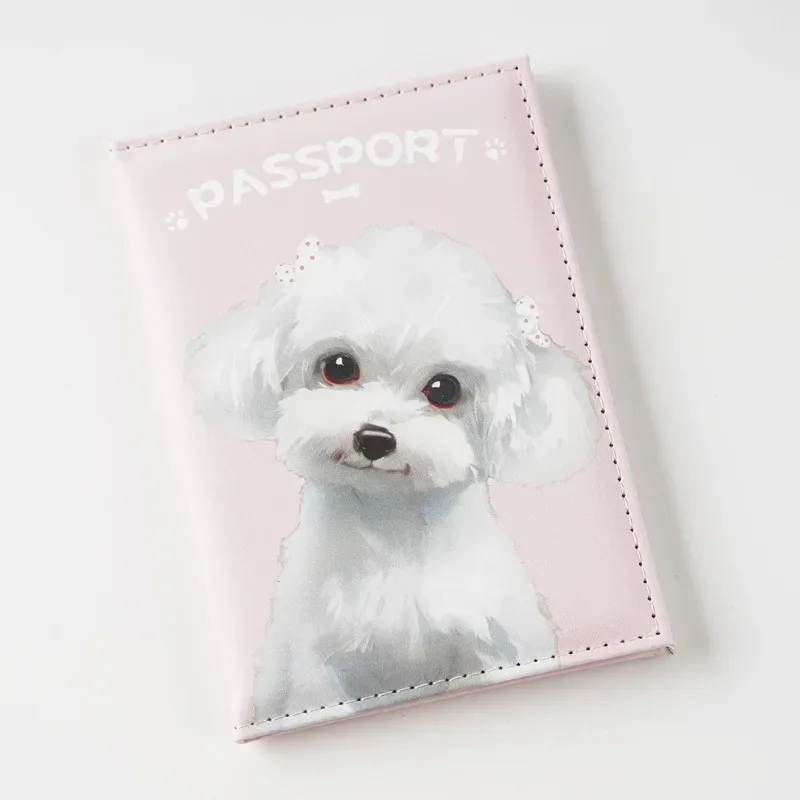 porte-passeport imprimé chien chat mignon, portefeuille de voyage, couverture de passeport, portefeuille de passeport, porte-carte d'identité, accessoires de voyage