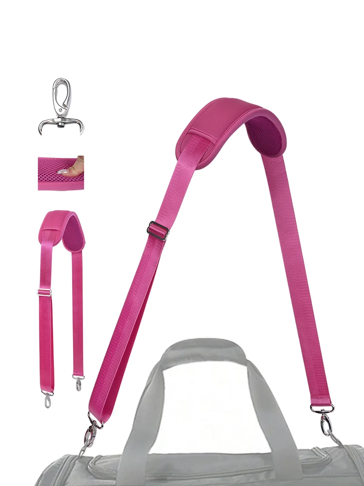 bandoulière épaulière amovible sangle de sac de remplacement universelle avec crochets en métal pour porte-documents à bagages.