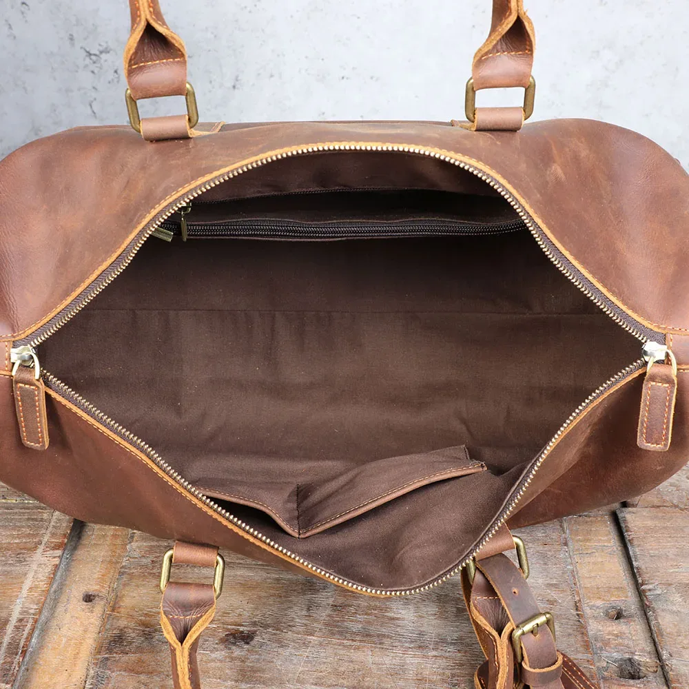 sac de voyage en cuir pleine fleur s.worker, grande capacité, sac de week-end, sac de sport en cuir véritable pour hommes