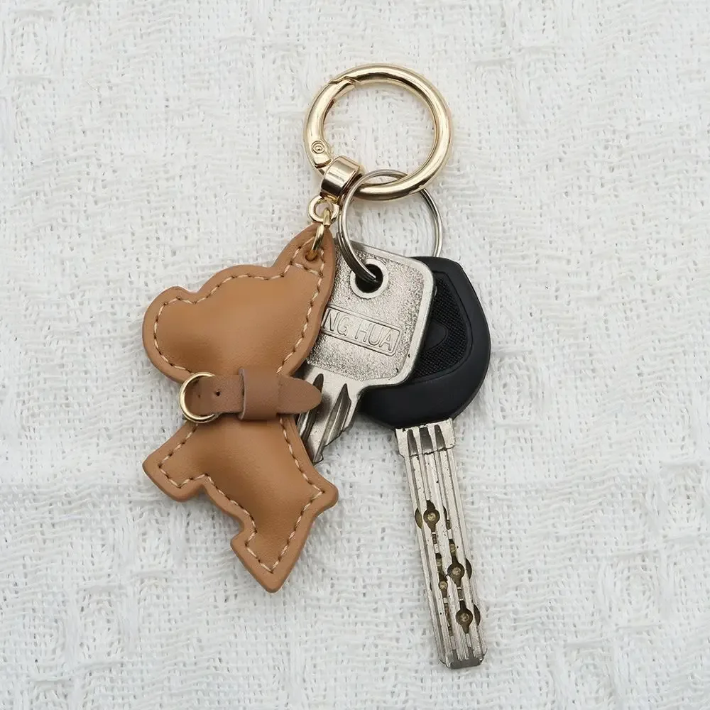 mignon bouledogue français porte-clés mignon chiot dessin animé en cuir pu chien cintre mode animal chien bouledogue sac pendentif sac à dos décoration