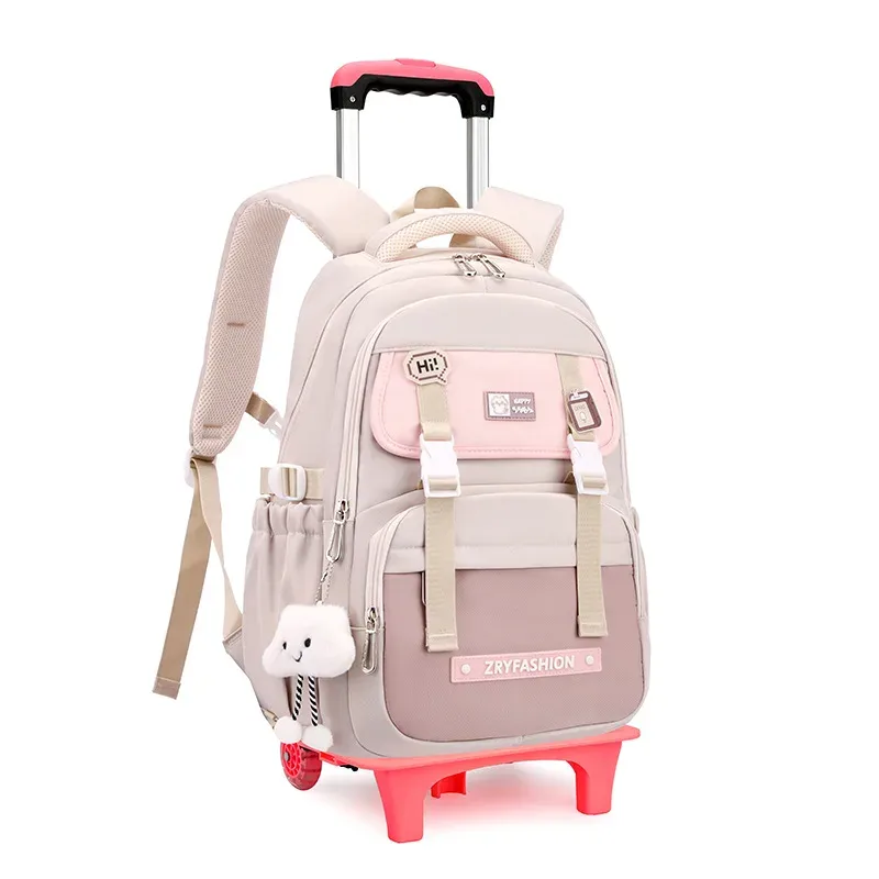 nouveau sac à dos scolaire 2025 avec roulettes, sacs à dos à roulettes pour adolescentes, sac à dos roulant pour étudiants, sacs de voyage