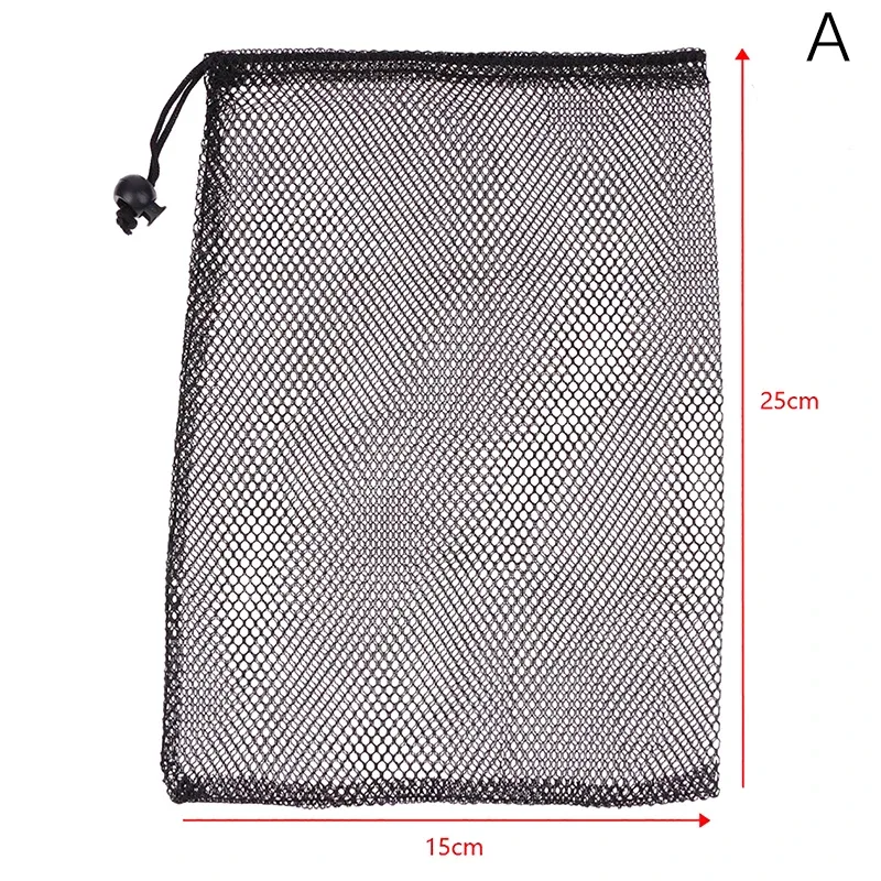 sac à cordon en maille de nylon durable polyvalent noir pour la maison voyage activités de plein air pochette de rangement du linge avec sac de trucs