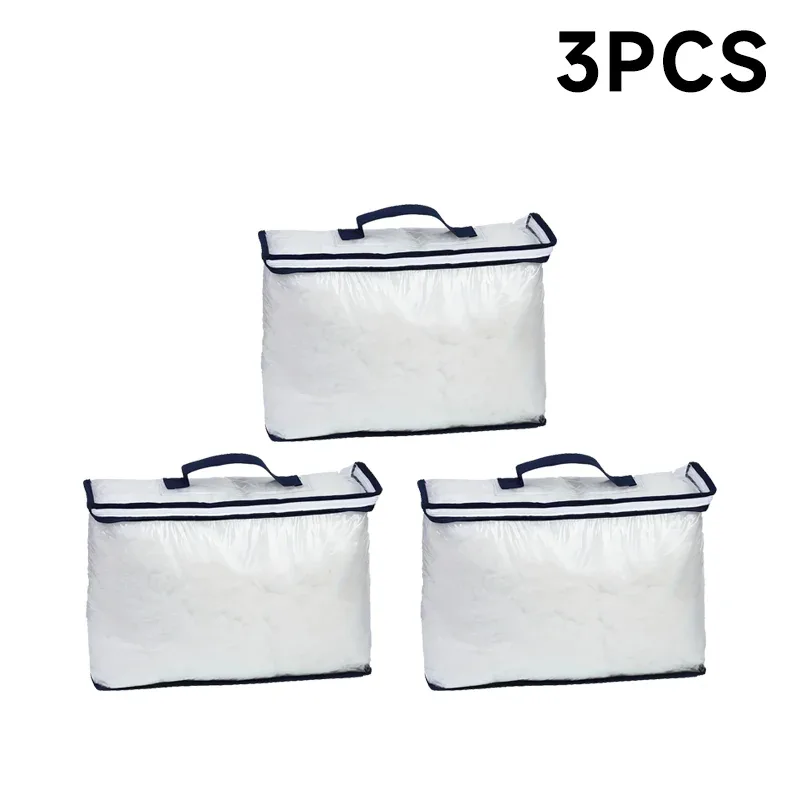 sacs d'emballage en pvc transparent, couverture de literie portable, emballage de vêtements, sac de rangement pour taies