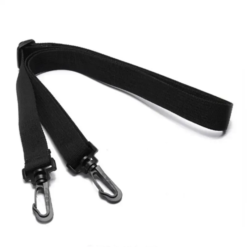 sangle d'épaule en nylon noir rembourrée et réglable avec crochets antidérapants pour sacs d'ordinateur portable et bagages, idéale pour les longues trajets