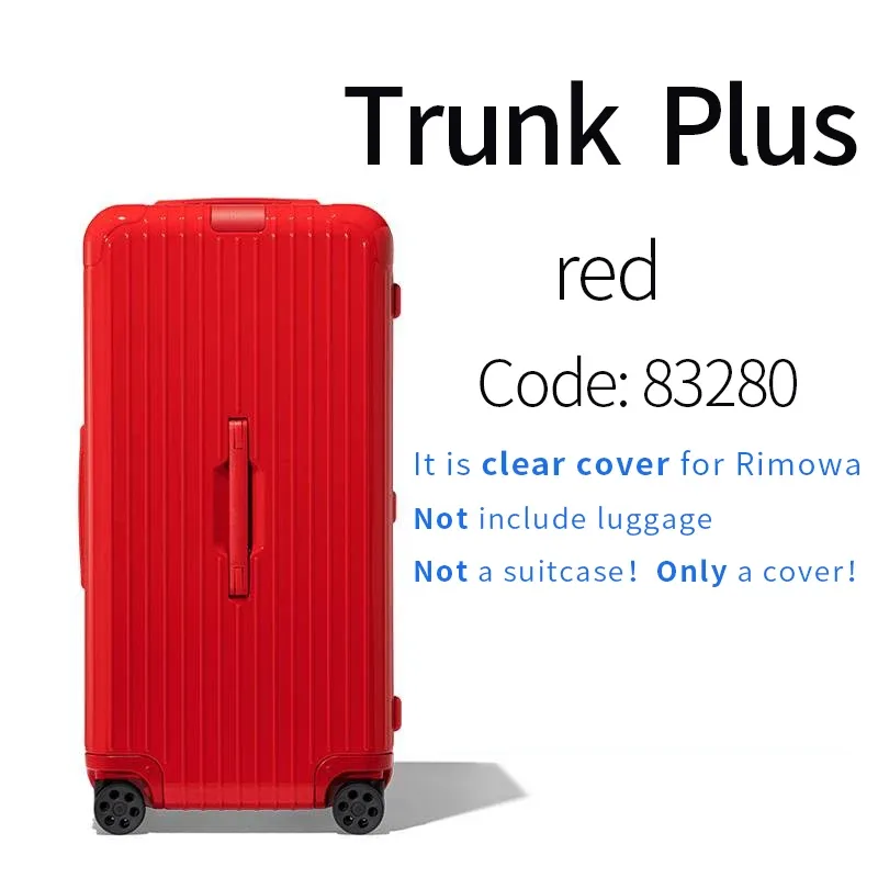 juste de bagage transparente rimowa, housse de protection, essential trunk plus, 31 po, 33 po