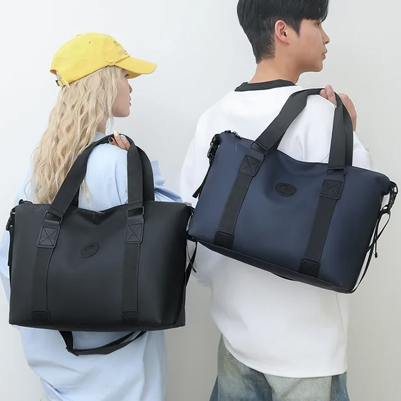 Sac de voyage Sac fourre-tout pour homme et femme Grande capacité Sac de voyage Sac de sport en tissu Oxford imperméable Sac de fitness
