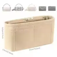 organisateur de sac en feutre homefish, organiseurs de maquillage, doublure idéale pour les sacs à main de marque pour femmes et les trousses de cosmétiques
