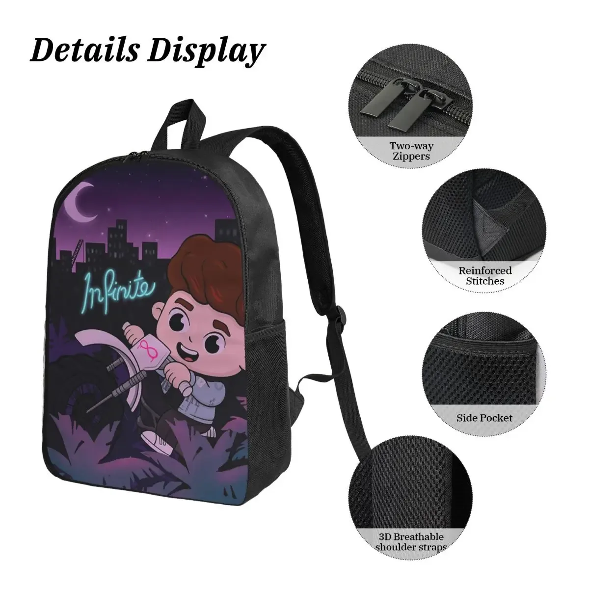 caylus sac à dos étudiant garçons filles bookbag sac d'école ordinateur portable sacs à bandoulière 3ps sac à déjeuner isolé trousse à crayons