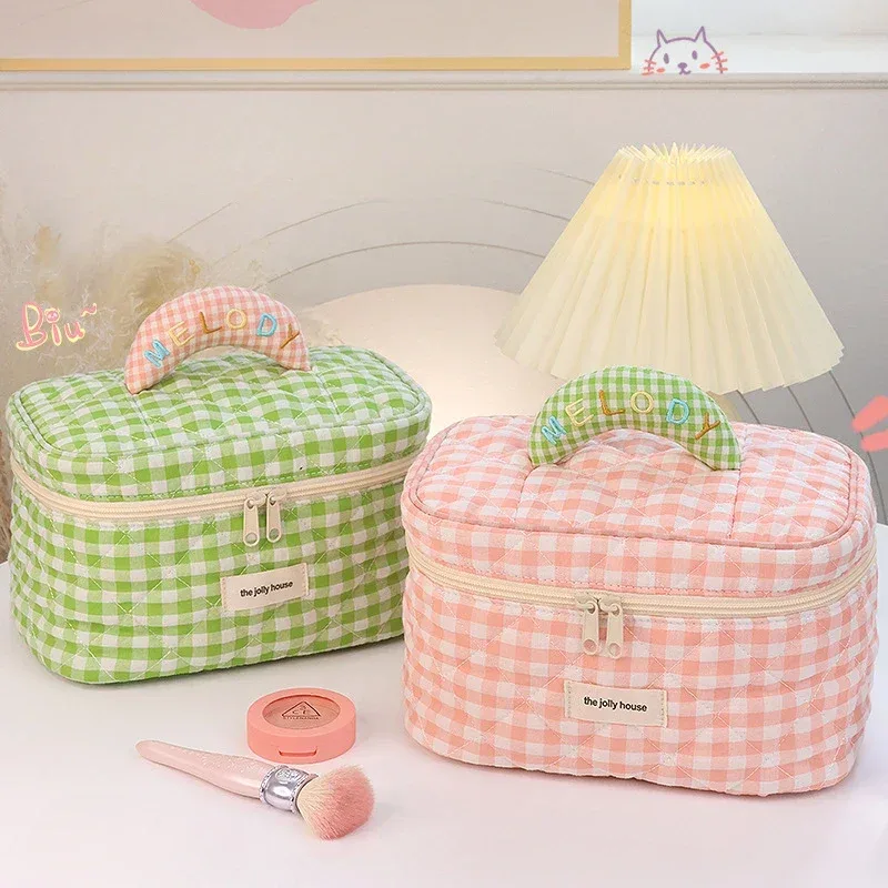 nouvelle trousse de maquillage grande capacité, organiseur de voyage, sac cosmétique de beauté coréen mignon, sac de rangement portable, essentiels de voyage