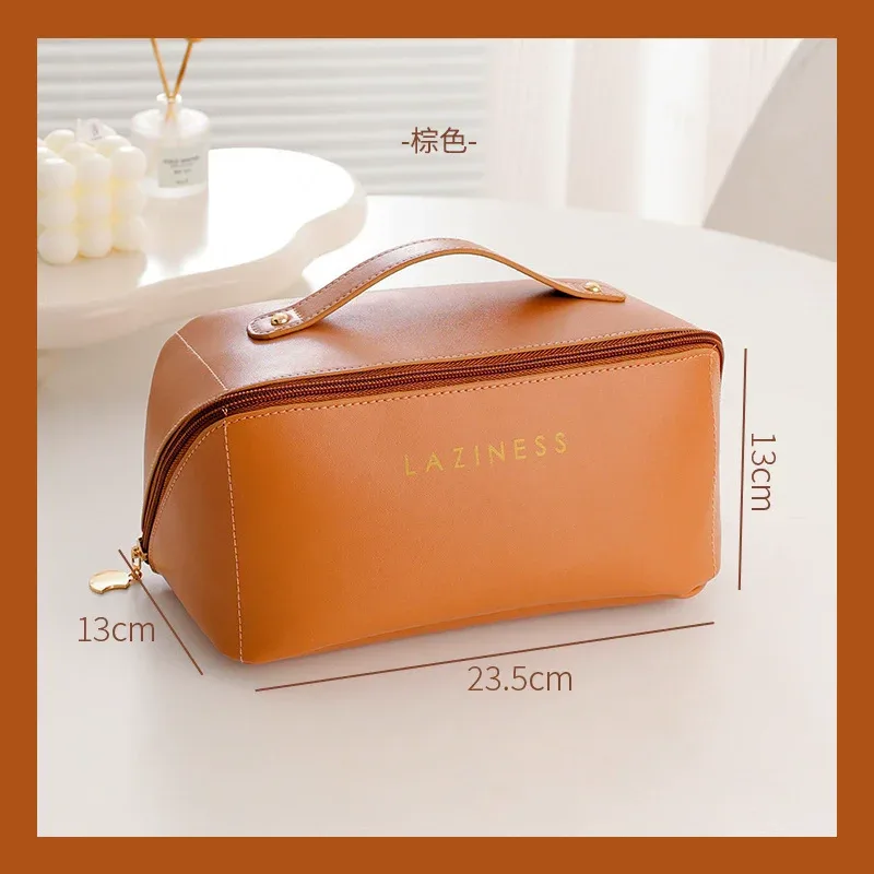 trousse à cosmétiques en maille noire à double couche, trousse de maquillage portable de grande capacité, trousses de toilette à fermeture éclair, trousse de voyage, évaluationstorage, poudres