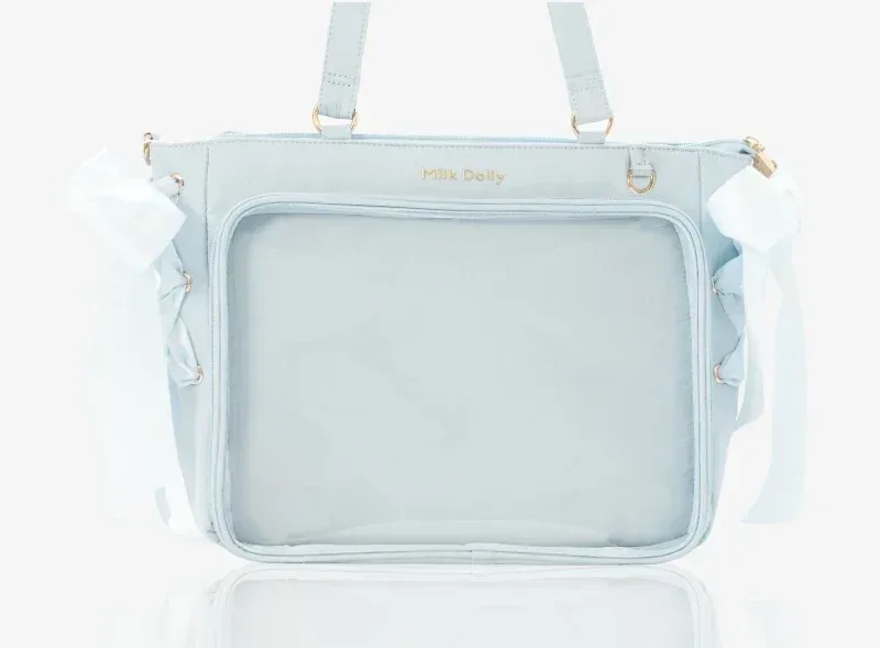 sac à main lolita de grande capacité pour filles, sac à bandoulière carré, solide, ruban de satin, original, style japonais, initié itabag