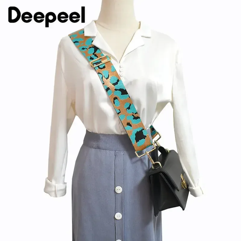 deepeel 5 cm coloré léopard sacs sangle 80 ~ 130 cm bretelles réglables femmes sacs à main sac à bandoulière accessoire de remplacement