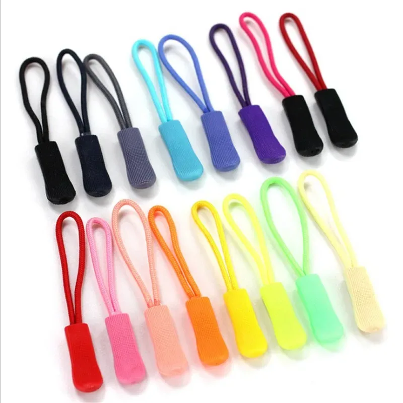 extracteur de fermeture éclair, étiquette de corde d'extrémité, clip de remplacement, fixateur de boucle pour cordon à fermeture éclair, sac de voyage, valise, tente, sac à dos, 10/20 pièces