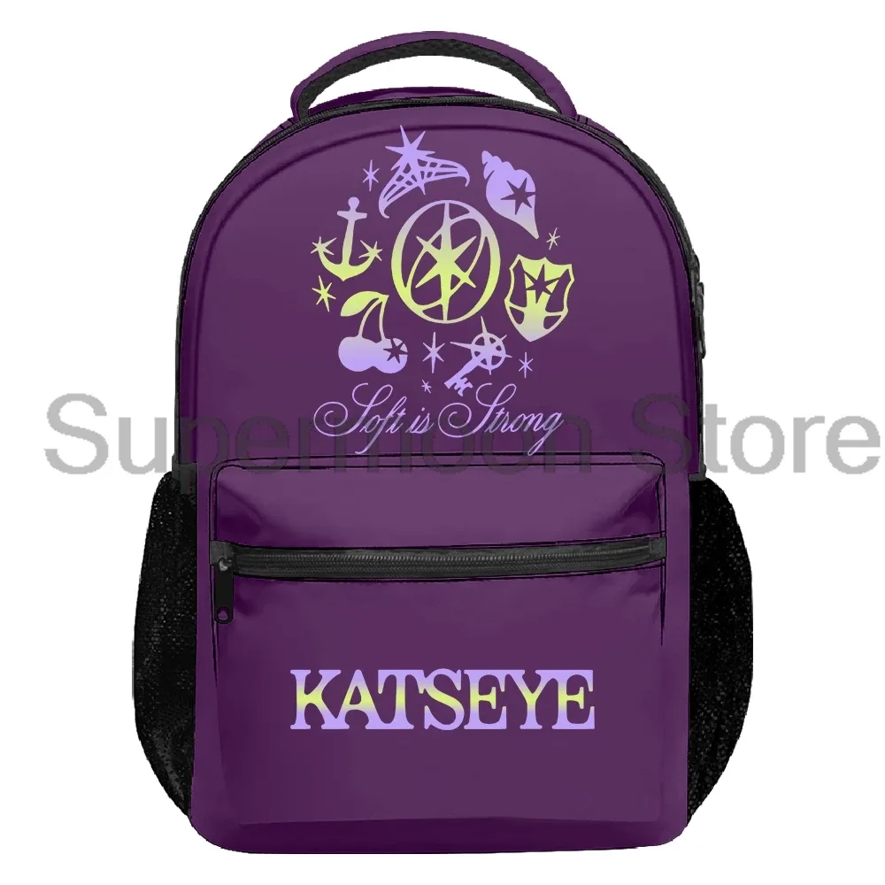 kpop katseye soft is strong sac à dos 2025 beau chaos tour femmes hommes sac à dos sac de voyage décontracté unisexe sac à dos en plein air