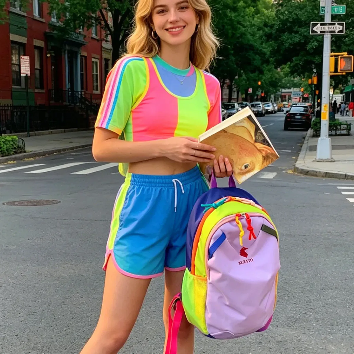 sac à dos tendance style sport dopamine, en nylon, grande capacité, pour randonnée et alpinisme