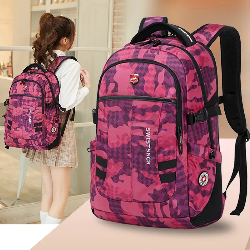 sacs à dos imperméables pour ordinateur portable 17 pouces pour femmes, sac à dos avec chargement usb pour adolescents, étudiants, voyages d'affaires, mochila