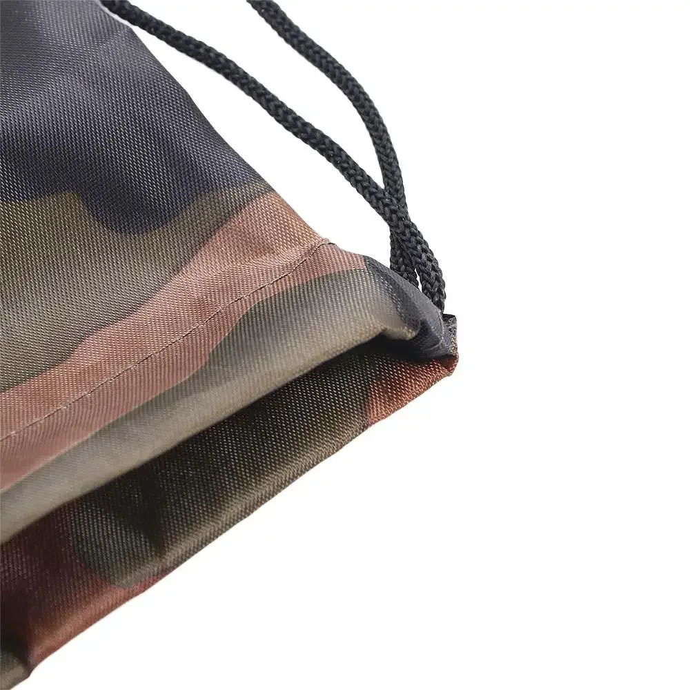 sac à dos de sport unisexe en plein air, rangement de vêtements, sac de voyage de camouflage à cordon de serrage, sac oxford, sac de sport portable