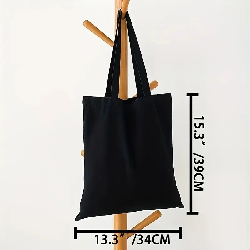 sac à bandoulière en toile de couleur unie pour femmes, simple et décontracté, grande capacité, pour le shopping et les voyages