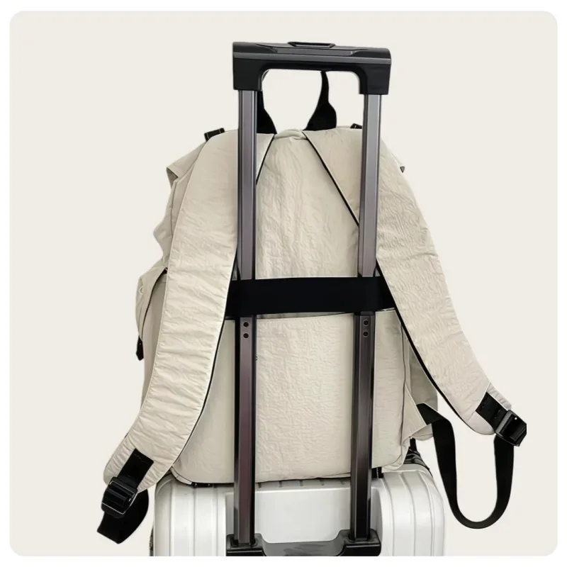 sac à dos de voyage et d'extérieur de style coréen, tendance, léger, grande capacité, en tissu hydrofuge, pour hommes et femmes