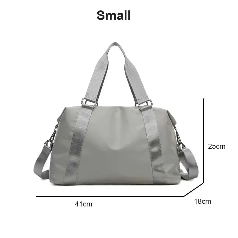 grand sac de voyage multifonctionnel en nylon pour femme, fourre-tout étanche, avec poches sèches, pour la gym