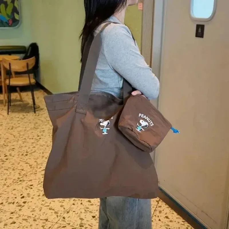 sac de voyage grande capacité snoopy tendance et mignon, sac à bandoulière pour femme, sac de sport pliable