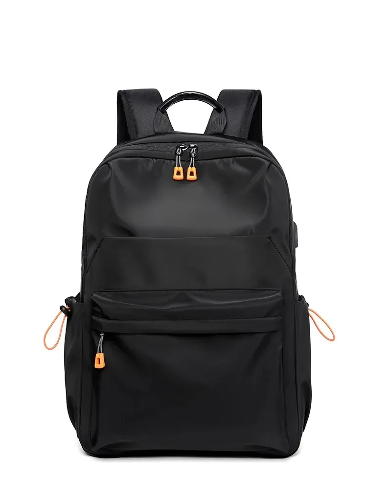 un 14 pouce hommes casual sac à dos multifonctionnel usb de charge ordinateur sac à dos étanche oxford tissu étudiant cartable