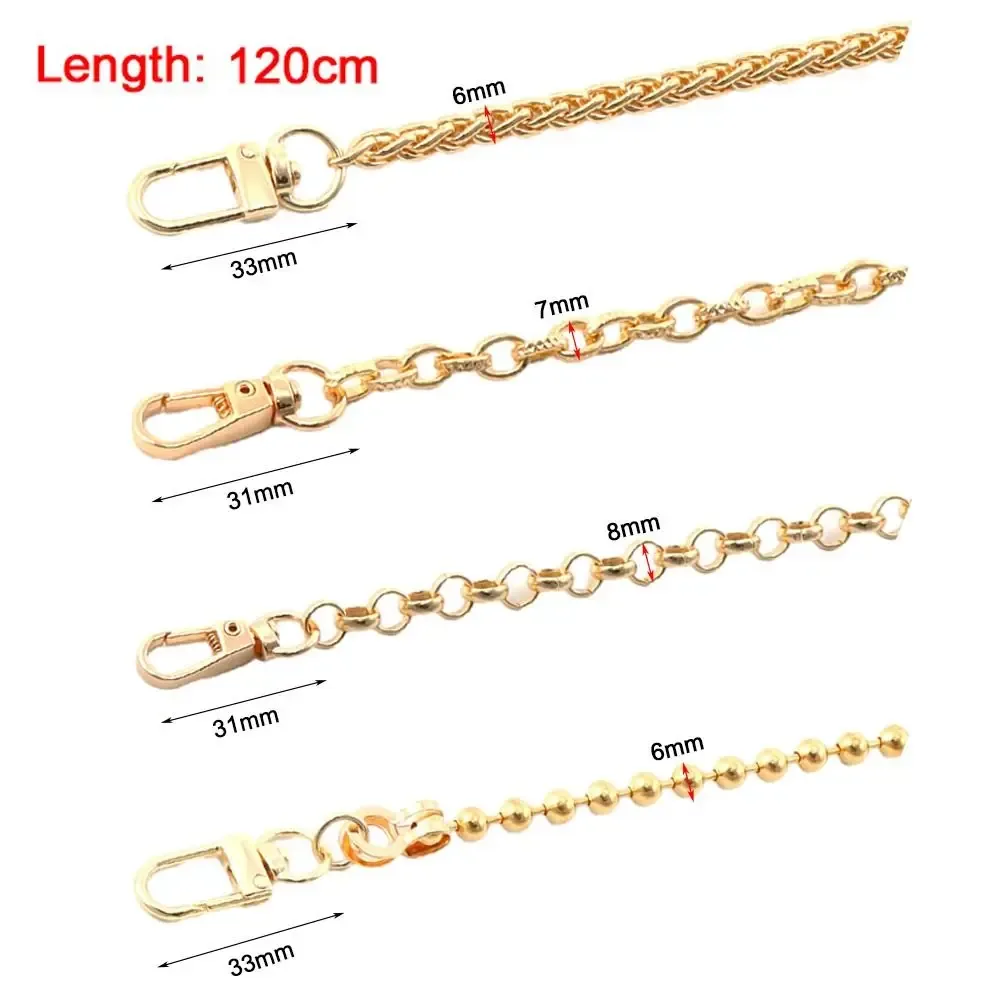 jofor-poignée de remplacement en aluminium argenté doré, pour bijoux, sac de direction, 120cm, 1 pièce
