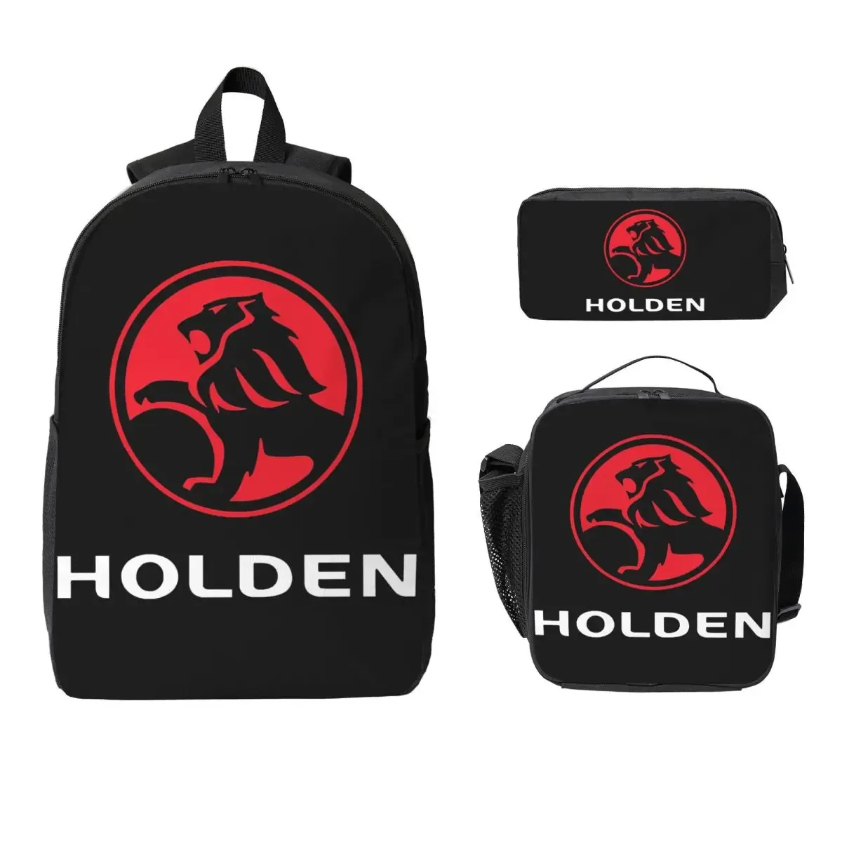 meilleure vente holden logo marchandise sac à dos bookbag sac d'école ordinateur portable sacs à bandoulière 3ps sac à déjeuner isolé trousse à crayons